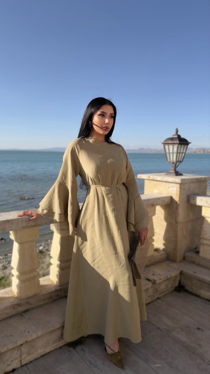 Çağla Yeşili Elbise